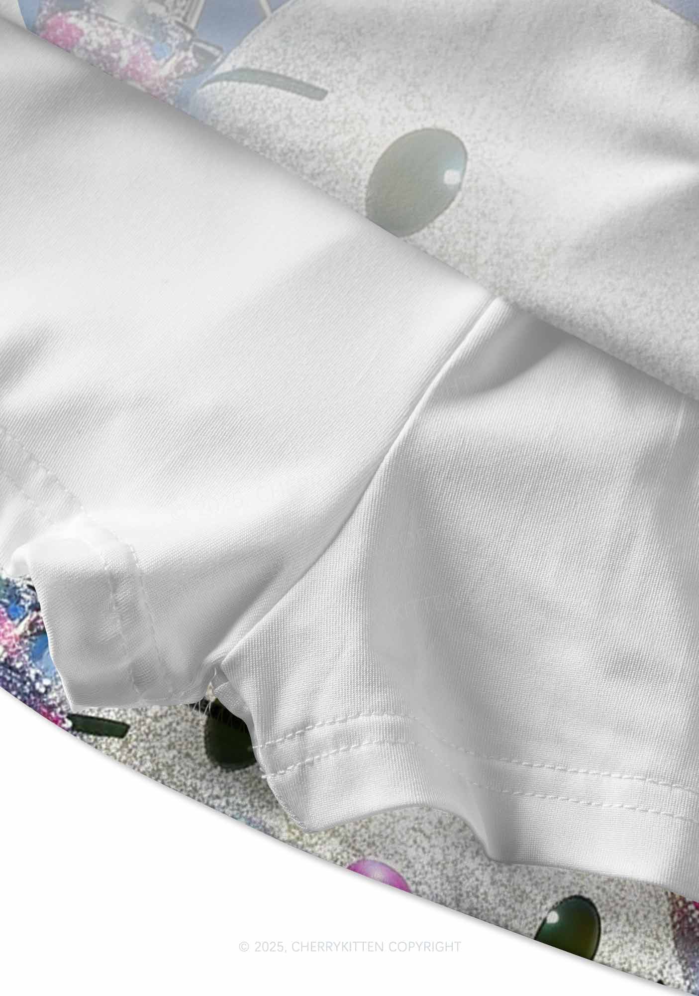 Kitten Knight Y2K Print Mini Skirt Cherrykitten