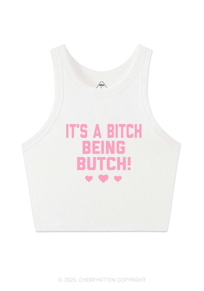 Bxxch Being Butch Y2K Crop Tank Top Cherrykitten