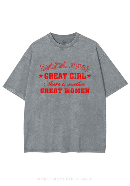 Great Girl Great Women Pride Y2K Shirts Washed Tee Cherrykitten