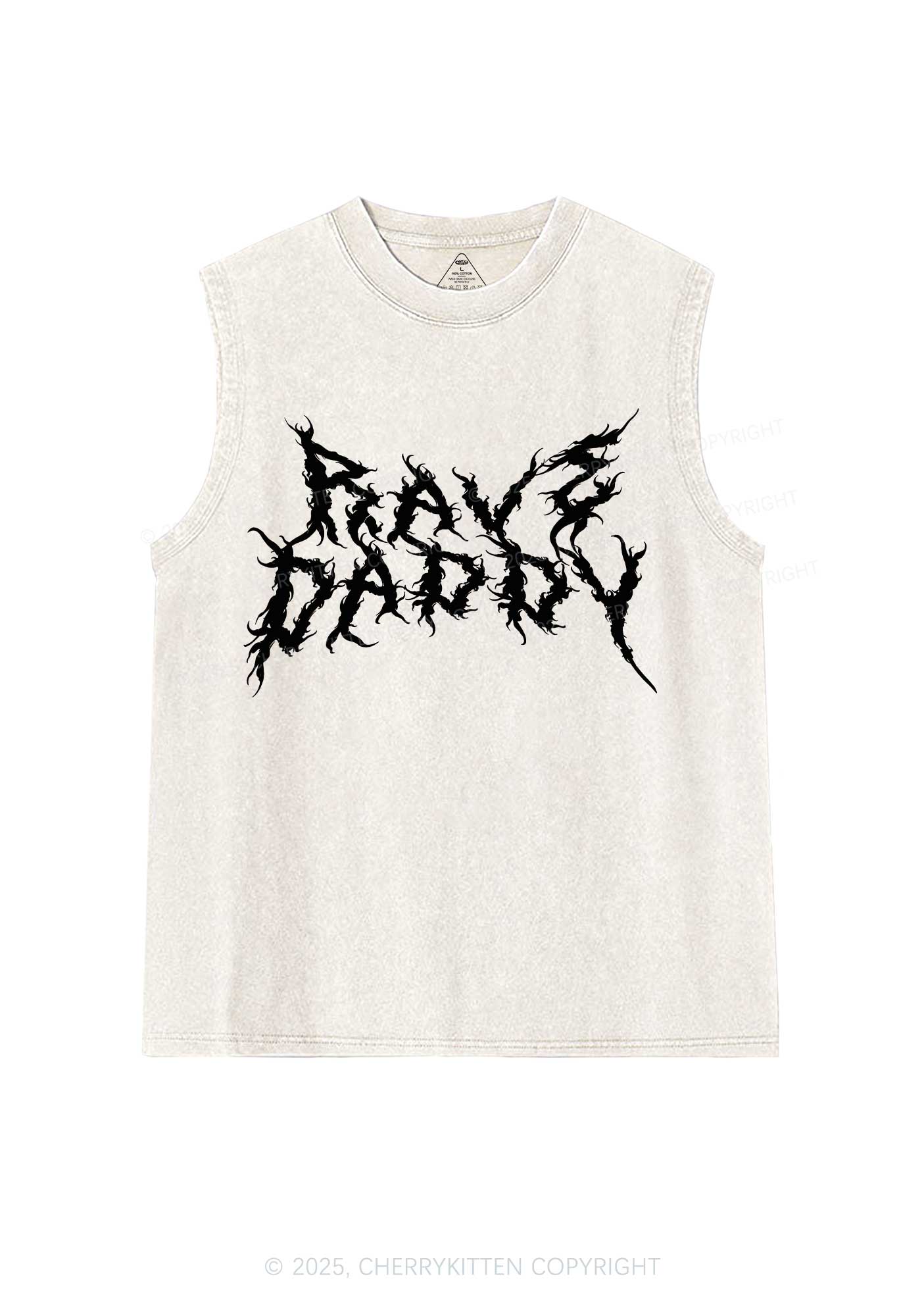 Rave Daddy Y2K Washed Muscle Tank Cherrykitten