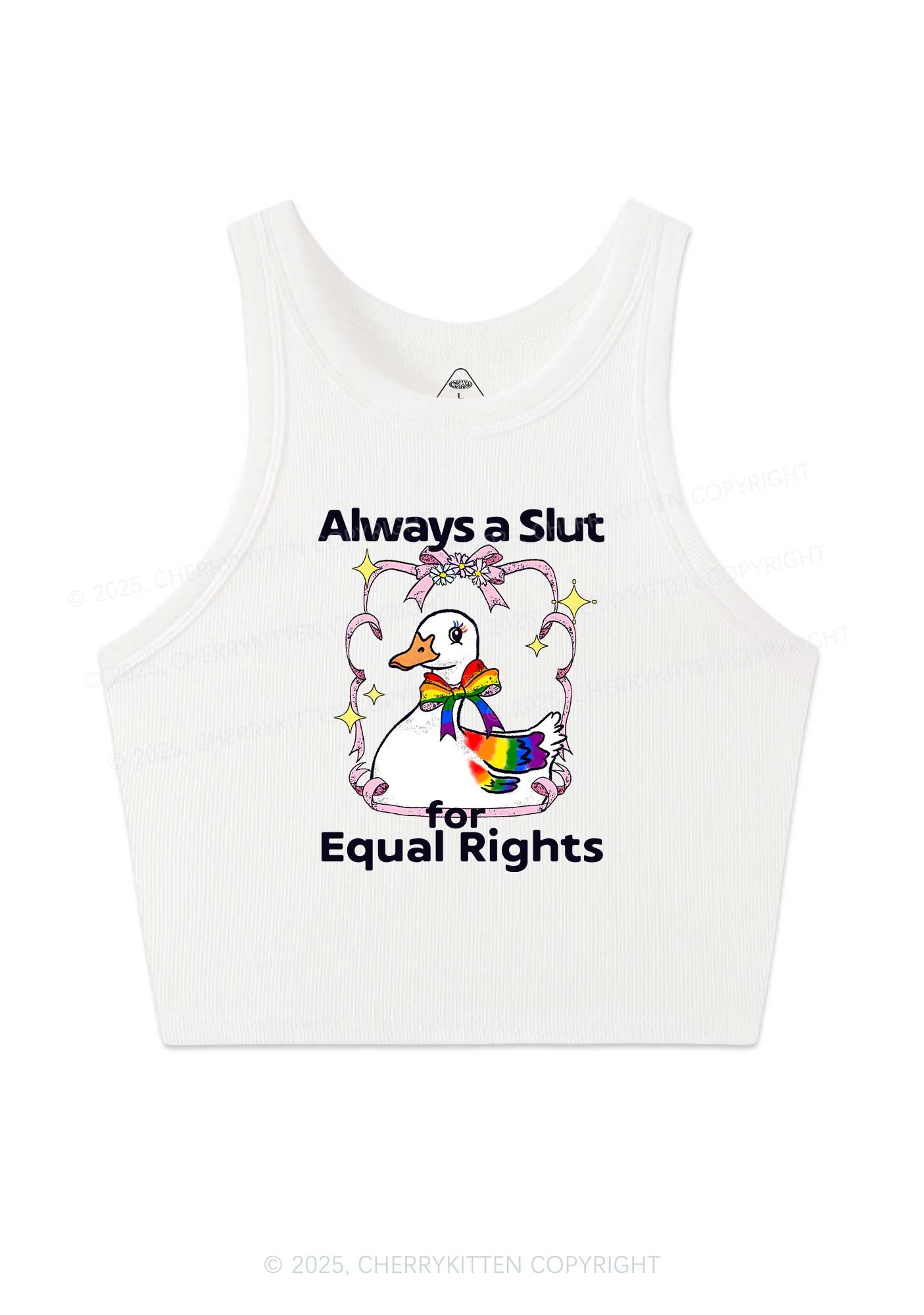 Slxt For Equal Rights Pride Y2K Crop Tank Top Cherrykitten