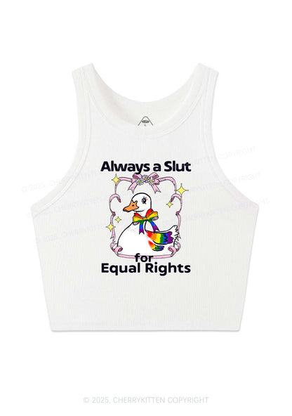 Slxt For Equal Rights Pride Y2K Crop Tank Top Cherrykitten