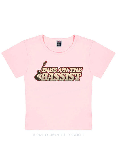 Dibs On The Bassist Y2K Baby Tee Cherrykitten