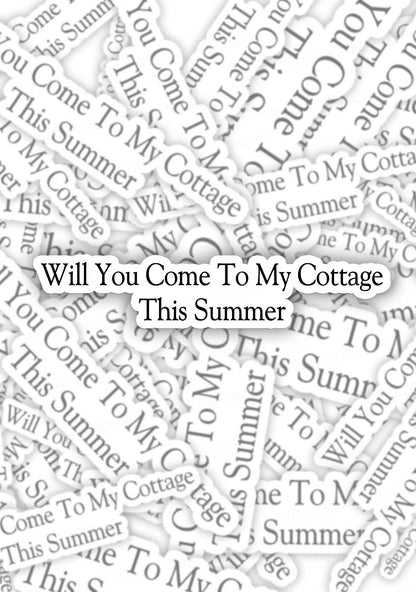 Will You Come To My Cottage HR 1pc Y2K Sticker Cherrykitten