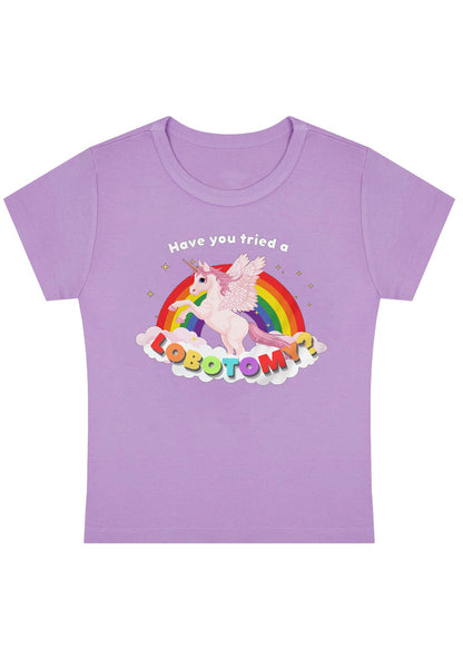 Curvy Have You Tried A Lobotomy Baby Tee