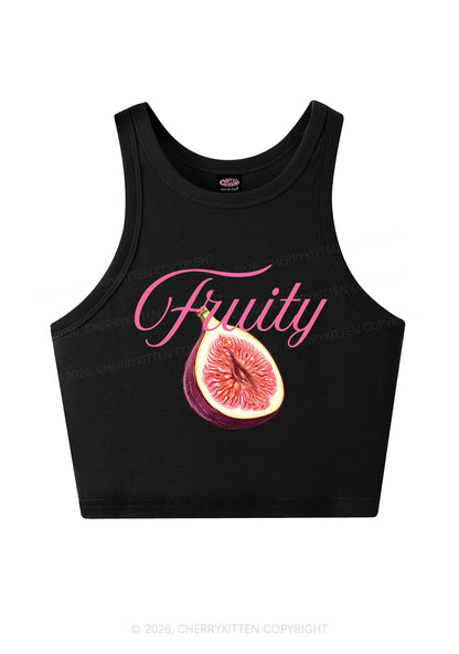 Fruity Fig Pride Y2K Crop Tank Top Cherrykitten