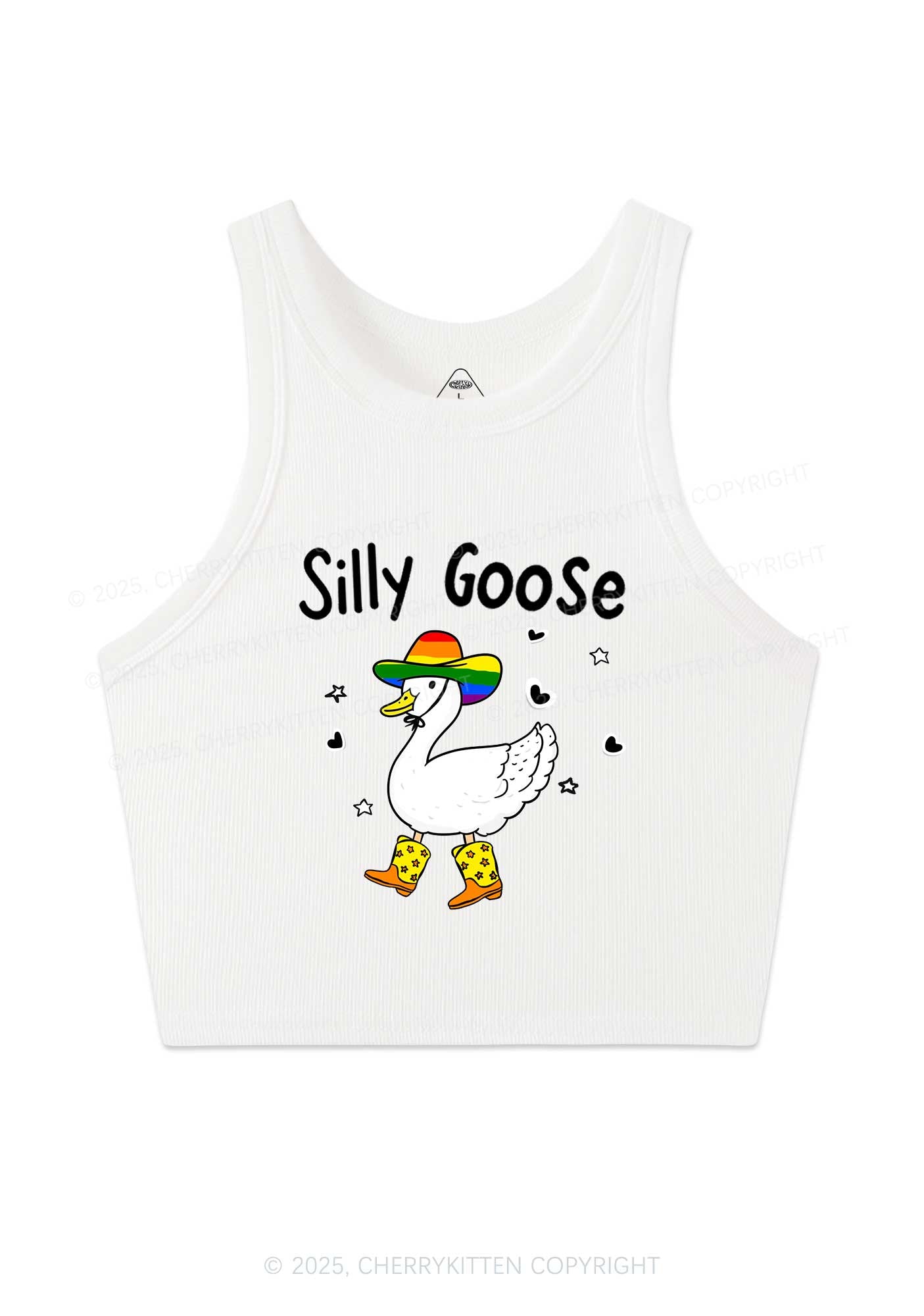 Silly Goose Pride Y2K Crop Tank Top Cherrykitten