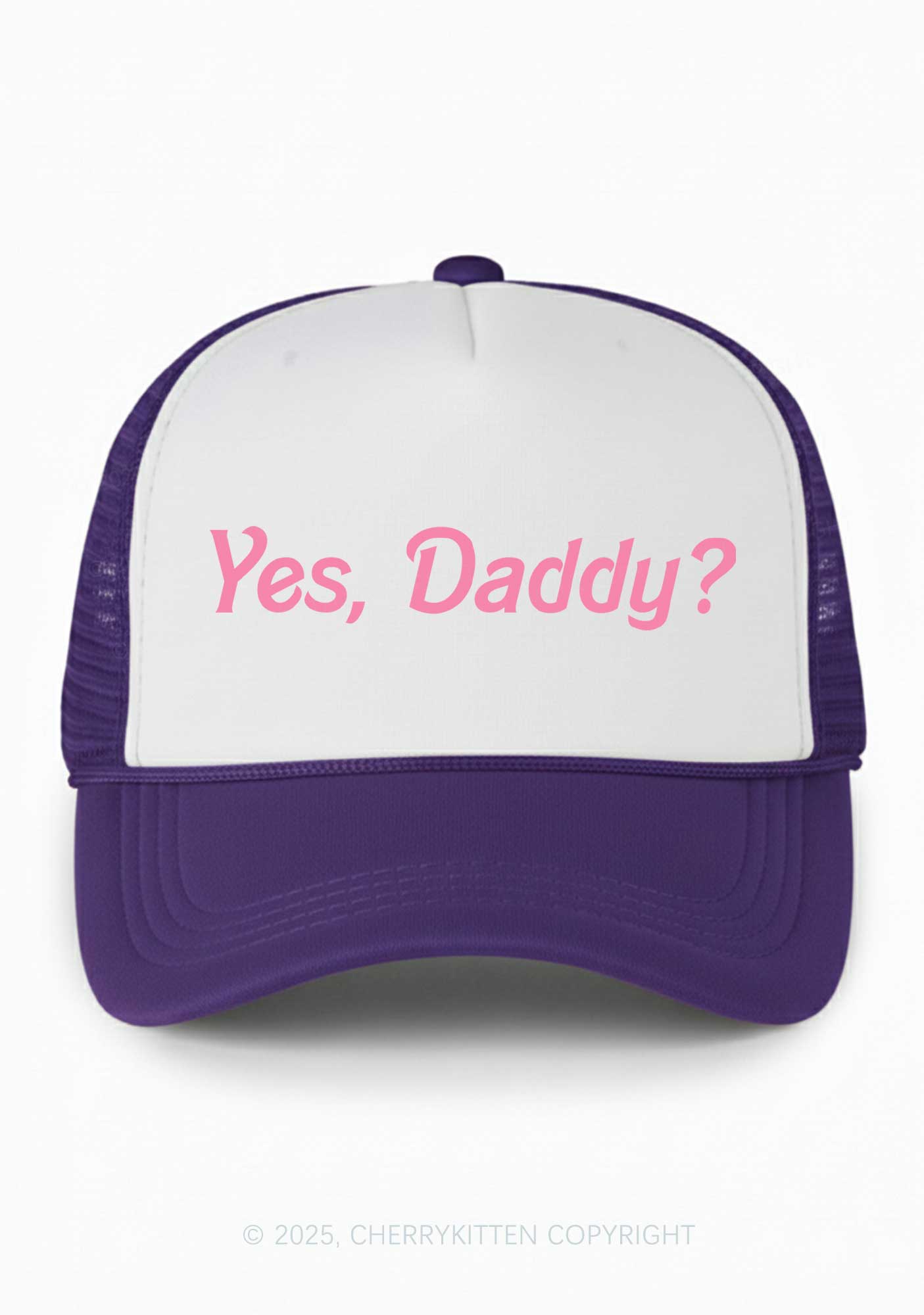Yes Daddy Valentine's Day Y2K Colorblock Trucker Hat Cherrykitten
