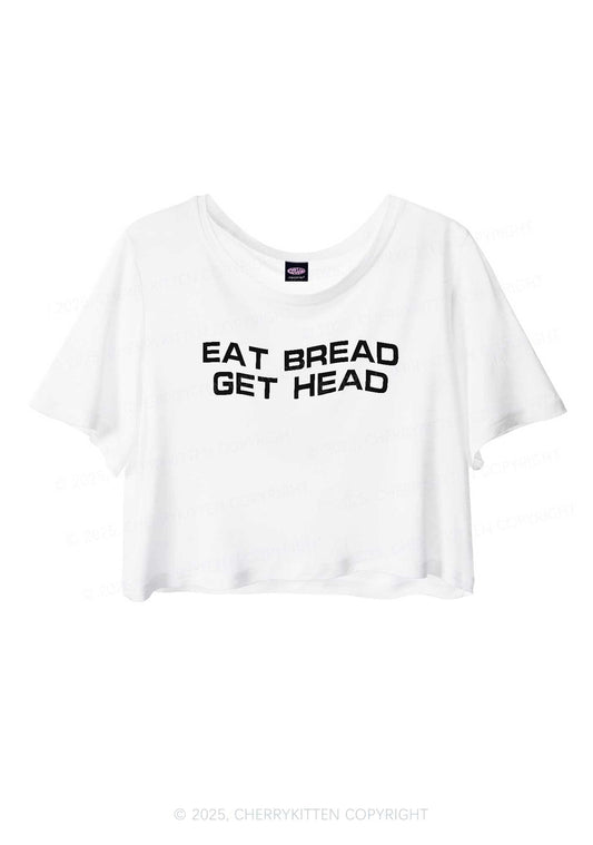 Eat Bread Get Head Y2K Sheer Crop Tee Cherrykitten