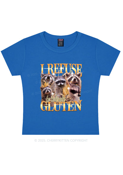 Raccoons Refuse Tolerate Gluten Y2K Baby Tee Cherrykitten