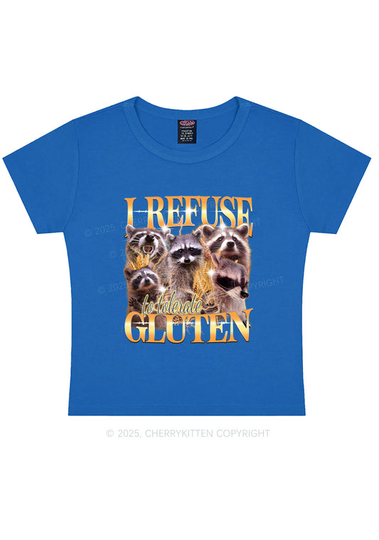 Raccoons Refuse Tolerate Gluten Y2K Baby Tee Cherrykitten
