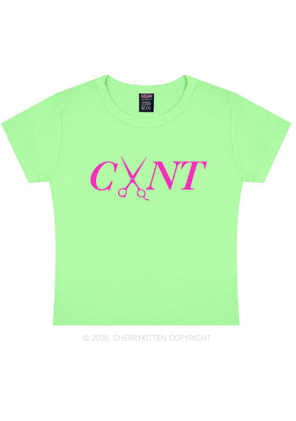 Pink Scissors Cxxt Pride Y2K Baby Tee Cherrykitten