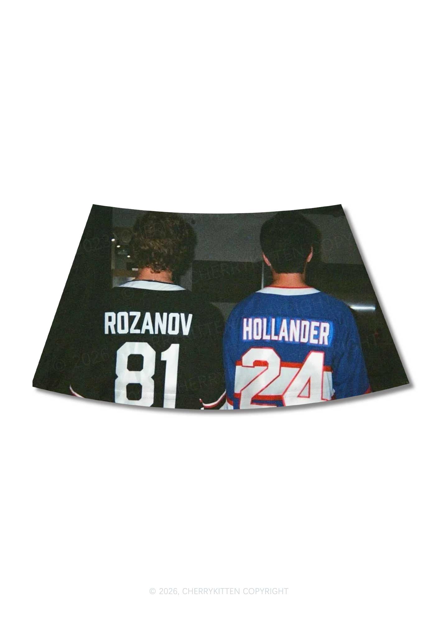 Couple Jersey HR Y2K Print Mini Skirt Cherrykitten