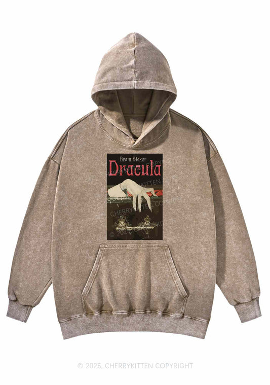 Halloween Creepy Claw Y2K Washed Hoodie Cherrykitten