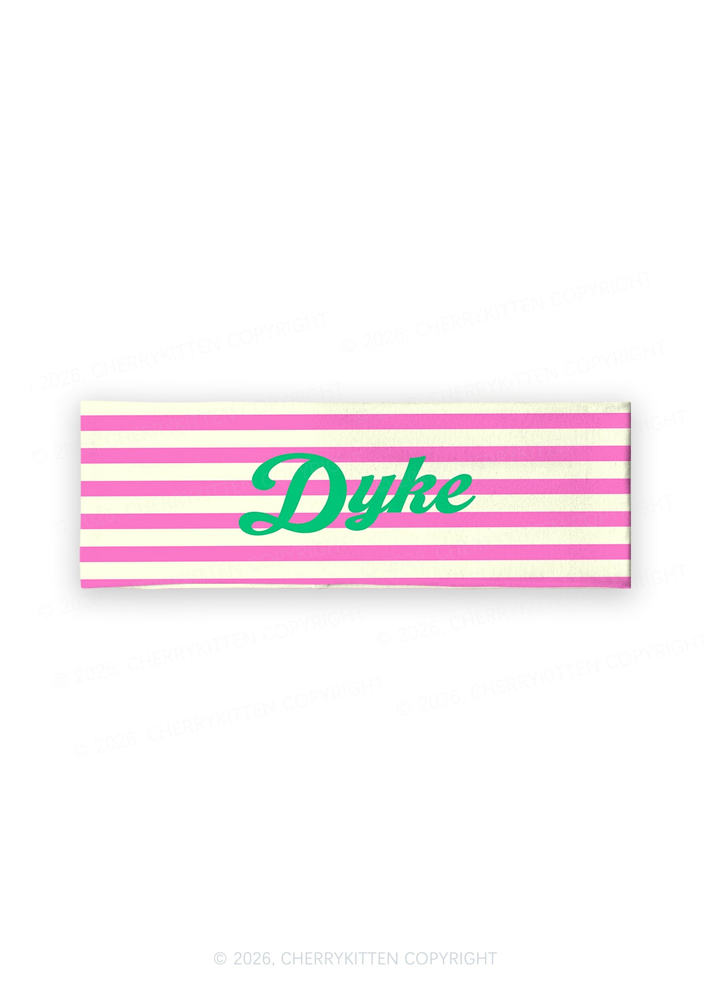 Pink Stripes Dyke Pride Y2K Print Headband Cherrykitten