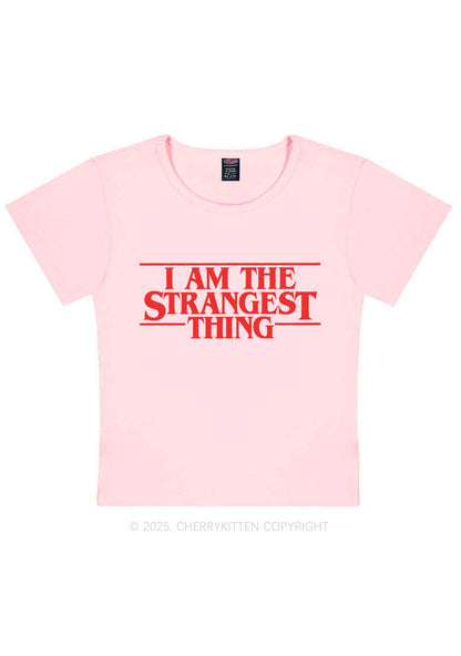 I Am The Strangest Thing Y2K Baby Tee Cherrykitten