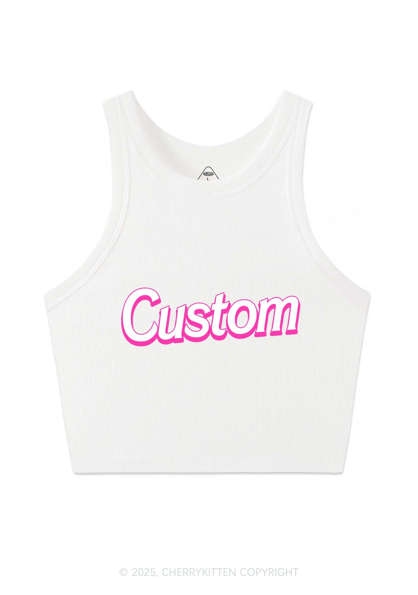 Custom Font Y2K Crop Tank Top Cherrykitten