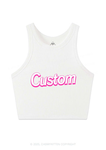 Custom Font Y2K Crop Tank Top Cherrykitten