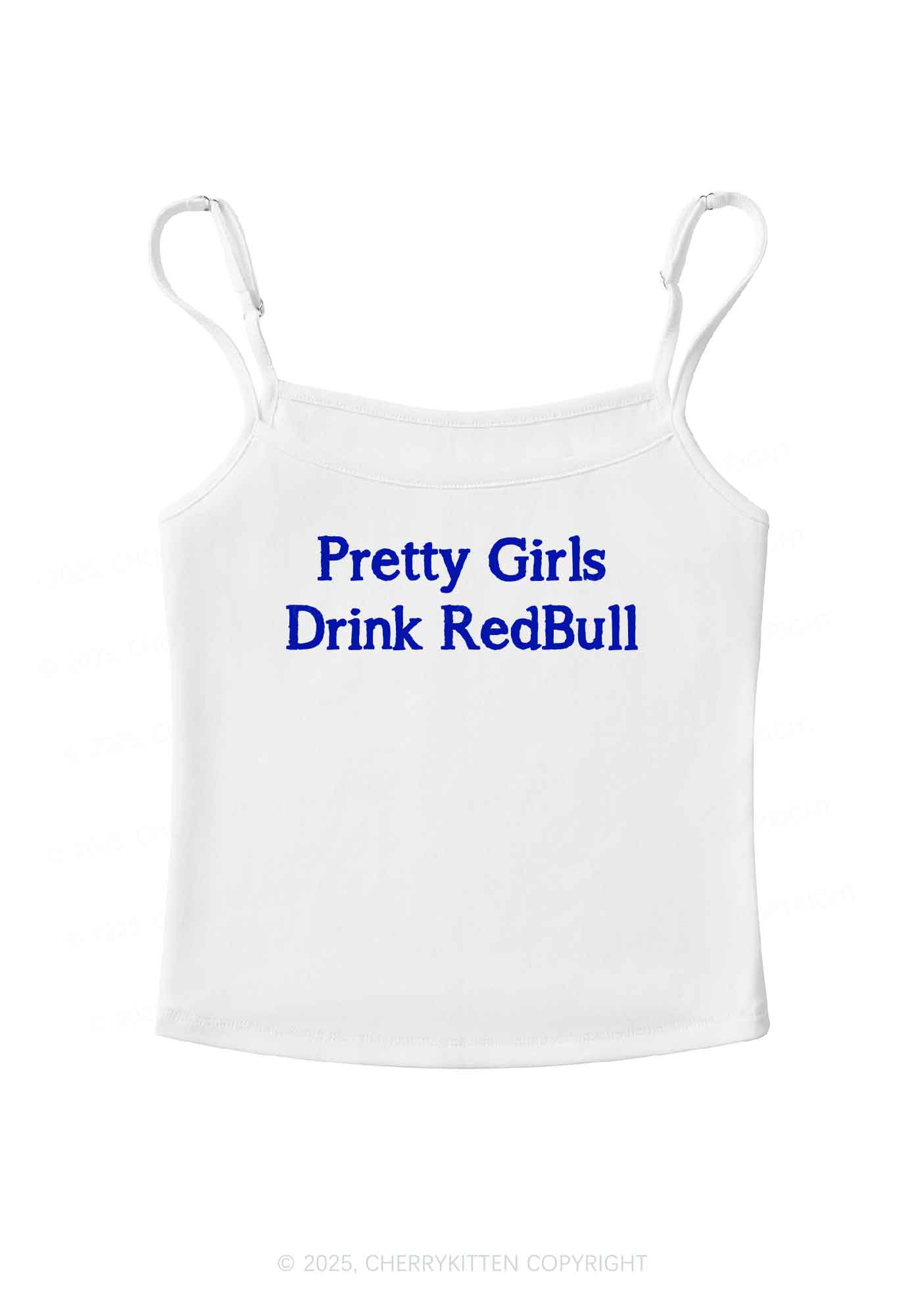 Pretty Girls Drink Redbull Y2K Spaghetti Strap Cami Cherrykitten