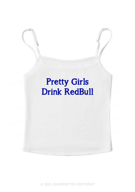 Pretty Girls Drink Redbull Y2K Spaghetti Strap Cami Cherrykitten
