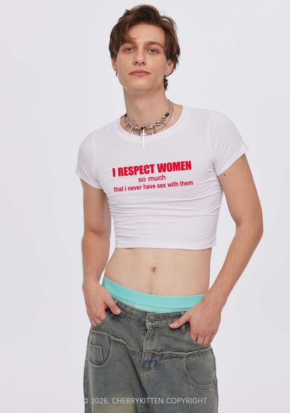 I Respect Women Pride Y2K Baby Tee Cherrykitten