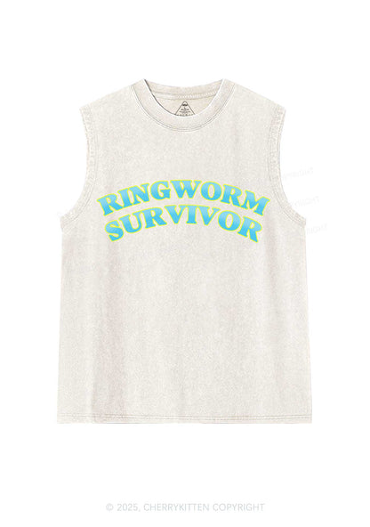 Ringworm Survivor Y2K Washed Muscle Tank Cherrykitten