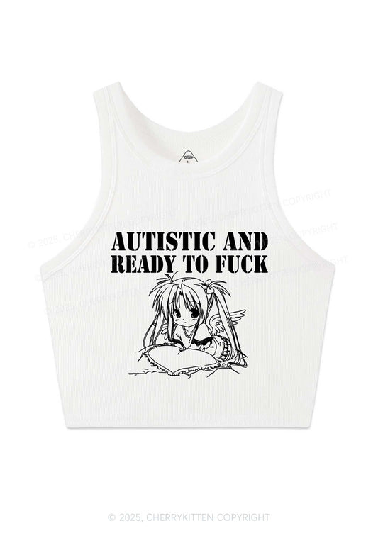 Autistic Ready To Fxxk Y2K Crop Tank Top Cherrykitten