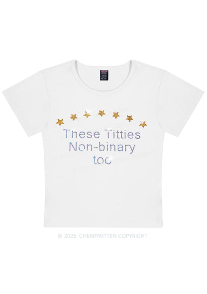 Curvy Rhinestone Txtties Nonbinary Too Y2K Baby Tee Cherrykitten