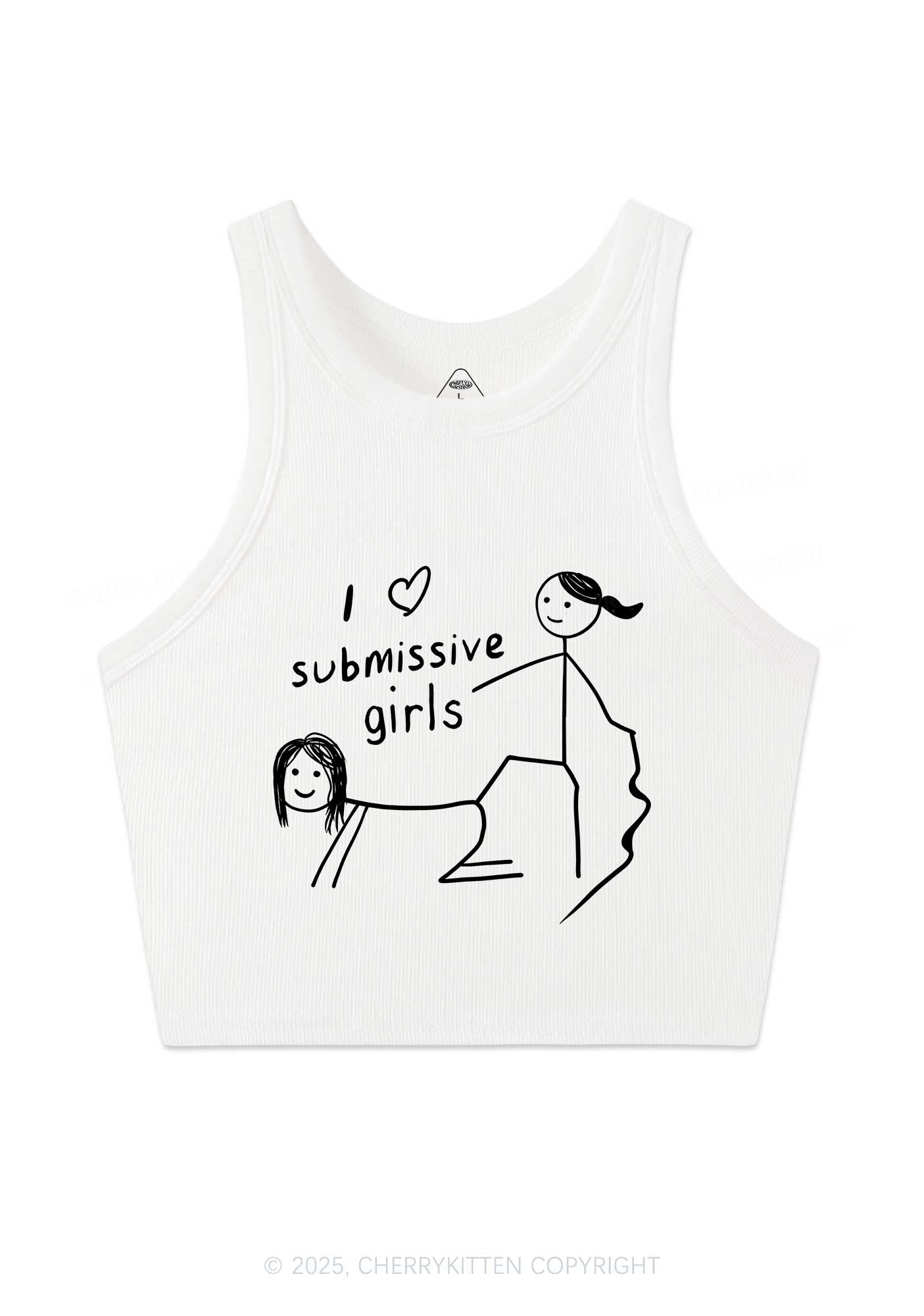 I Love S Girls Pride Y2K Crop Tank Top Cherrykitten