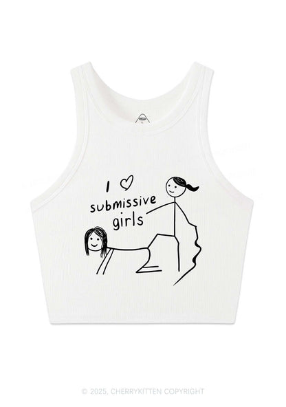 I Love S Girls Pride Y2K Crop Tank Top Cherrykitten