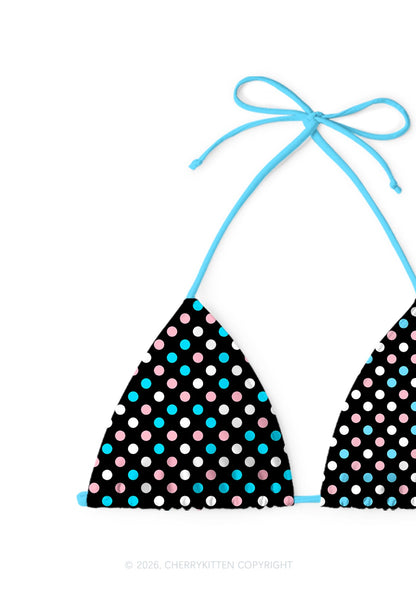 Trans Dots Pride Y2K Print Bikini Set Cherrykitten