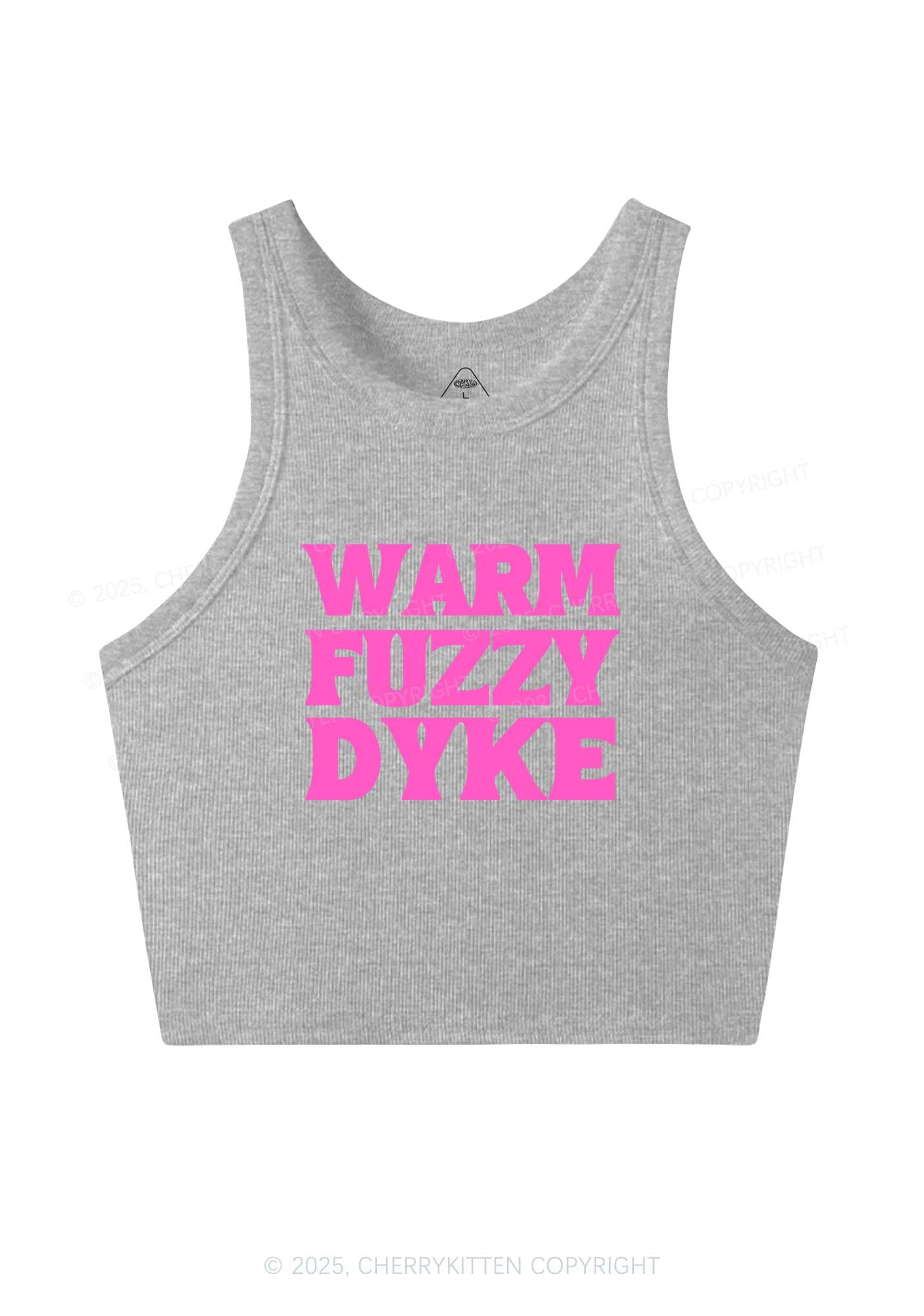 Warm Fuzzy Dyke Y2K Crop Tank Top Cherrykitten