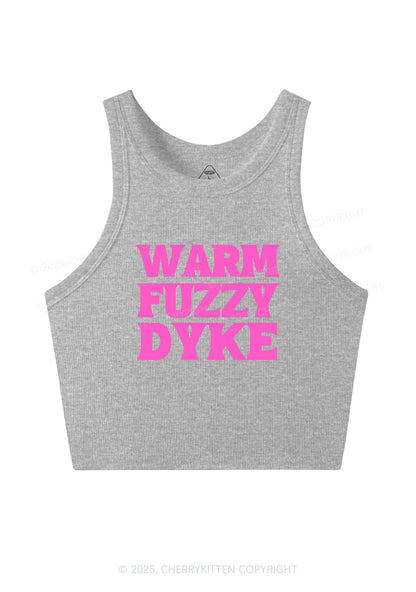 Warm Fuzzy Dyke Y2K Crop Tank Top Cherrykitten