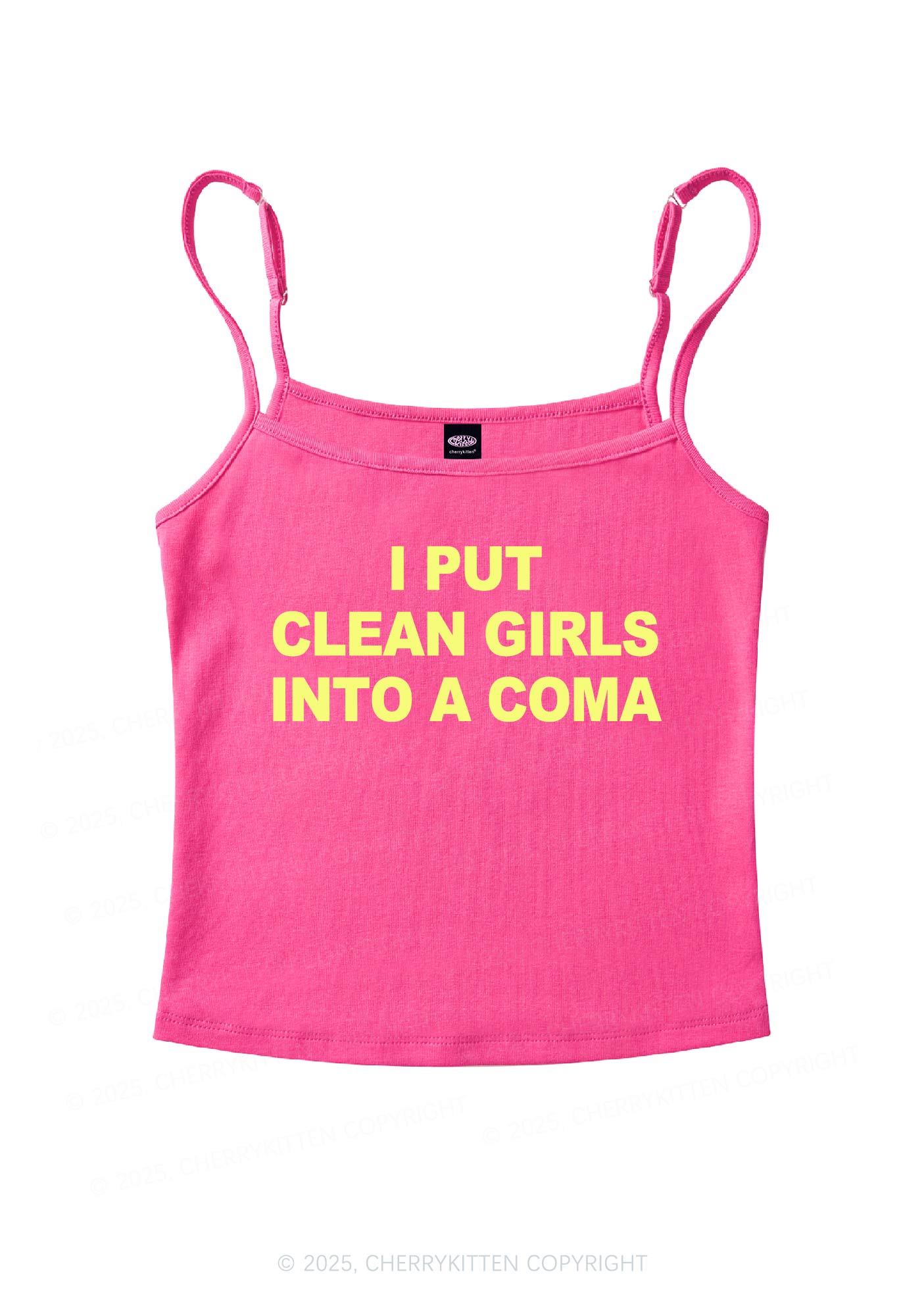 Put Clean Girls Into Coma Y2K Spaghetti Strap Cami Cherrykitten