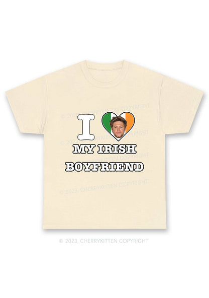 Custom Irish Boyfriend Photo St Patricks Y2K Chunky Shirt Cherrykitten