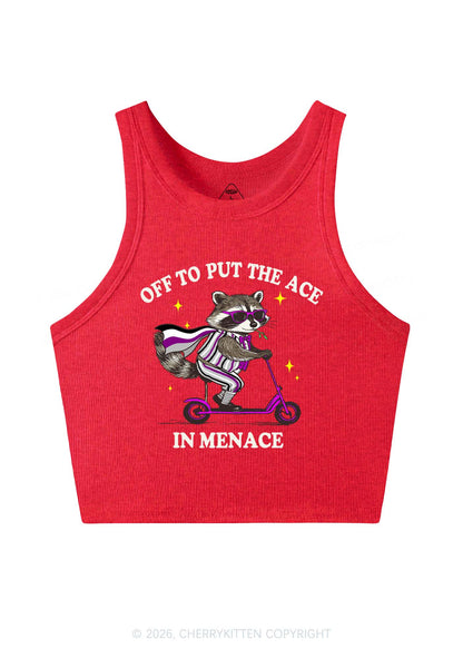 Put The Ace In Menace Pride Y2K Crop Tank Top Cherrykitten