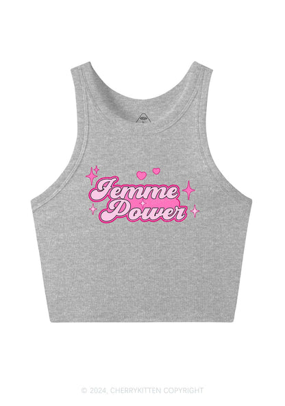 Femme Power Y2K Crop Tank Top Cherrykitten