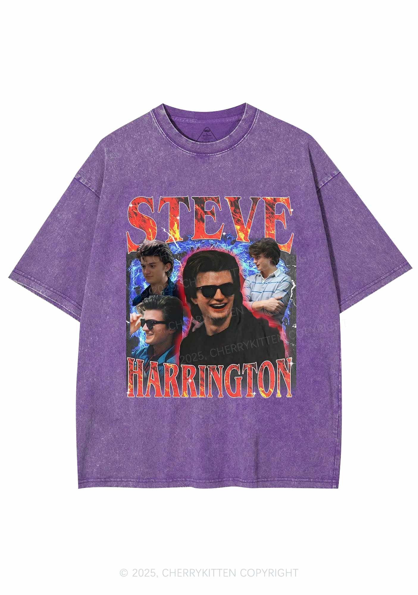 SH Red Blaze Y2K Shirts Washed Tee Cherrykitten