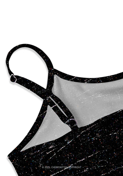 Growling Puppy Y2K Print Cami Crop Top Cherrykitten