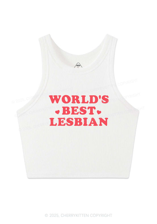World's Best Lesbian Y2K Crop Tank Top Cherrykitten
