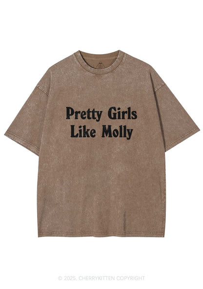 Pretty Girls Like Molly Y2K Washed Tee Cherrykitten