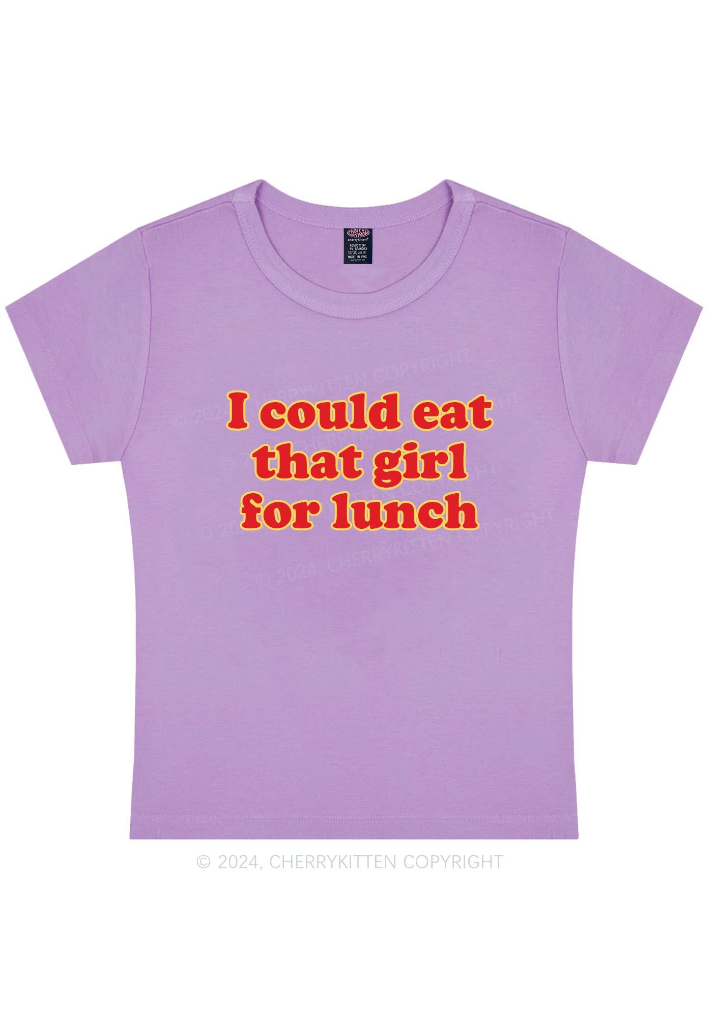 Eat That Girl For Lunch Y2K Baby Tee Cherrykitten
