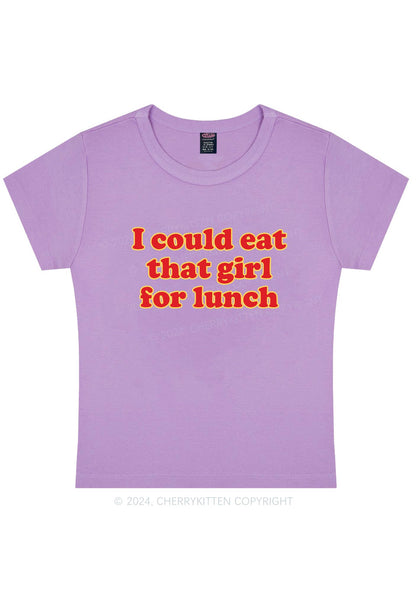 Eat That Girl For Lunch Y2K Baby Tee Cherrykitten