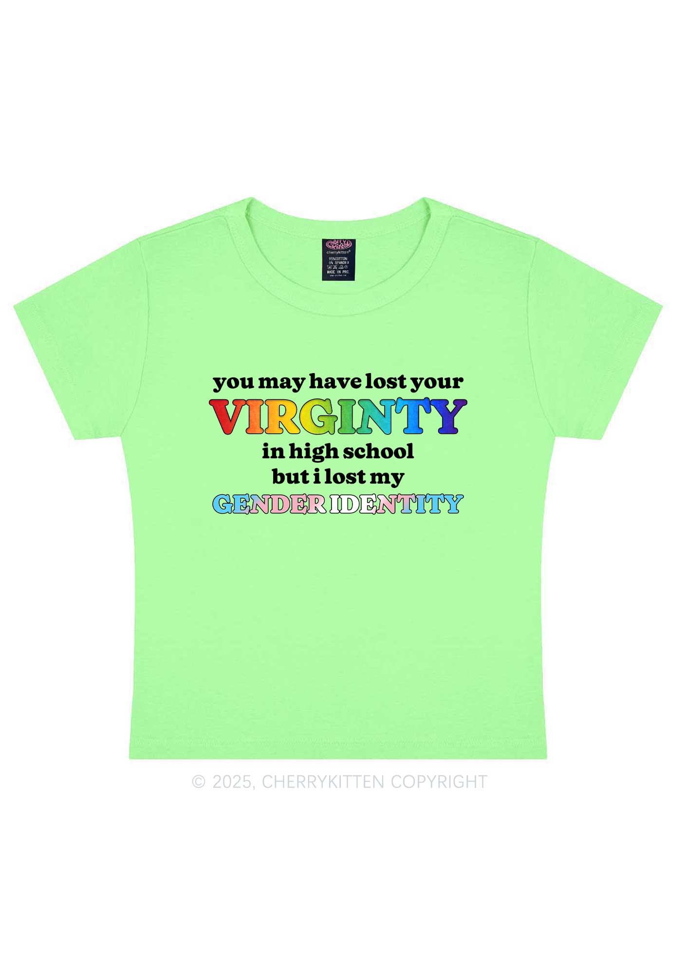 I Lost My Gender Identity Pride Y2K Baby Tee Cherrykitten