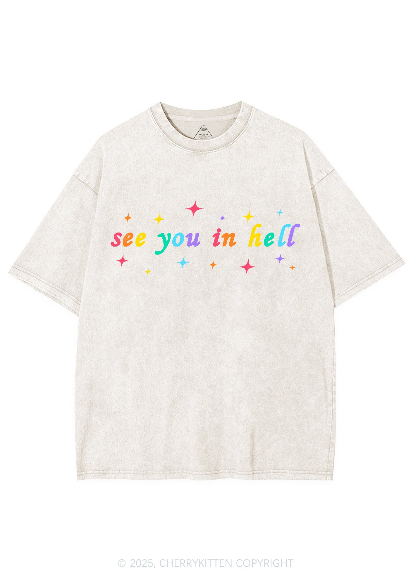 See You In Hell Pride Y2K Shirts Washed Tee Cherrykitten
