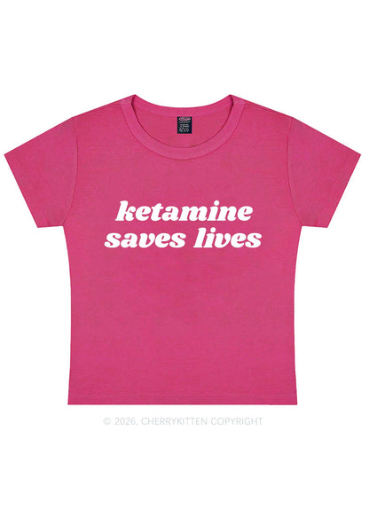 Kxxamine Saves Lives Y2K Baby Tee Cherrykitten