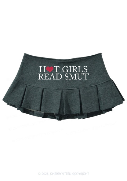 Hot Girls Read Smut Y2K Mini Pleated Skirts Cherrykitten