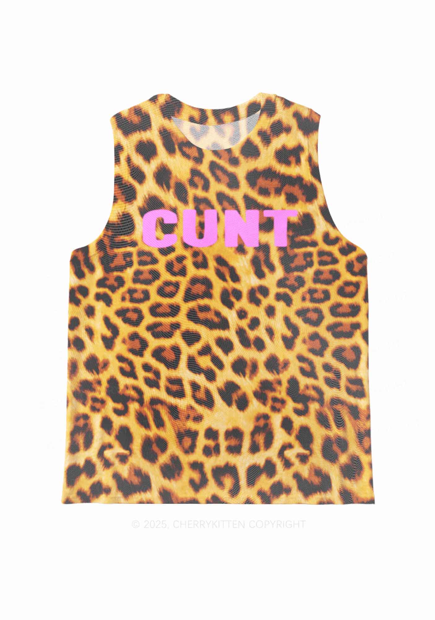 Cxxt Leopard Y2K Mesh Muscle Tank Cherrykitten
