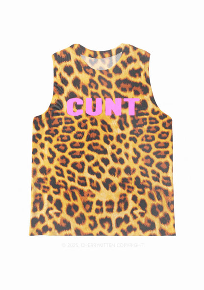 Cxxt Leopard Y2K Mesh Muscle Tank Cherrykitten