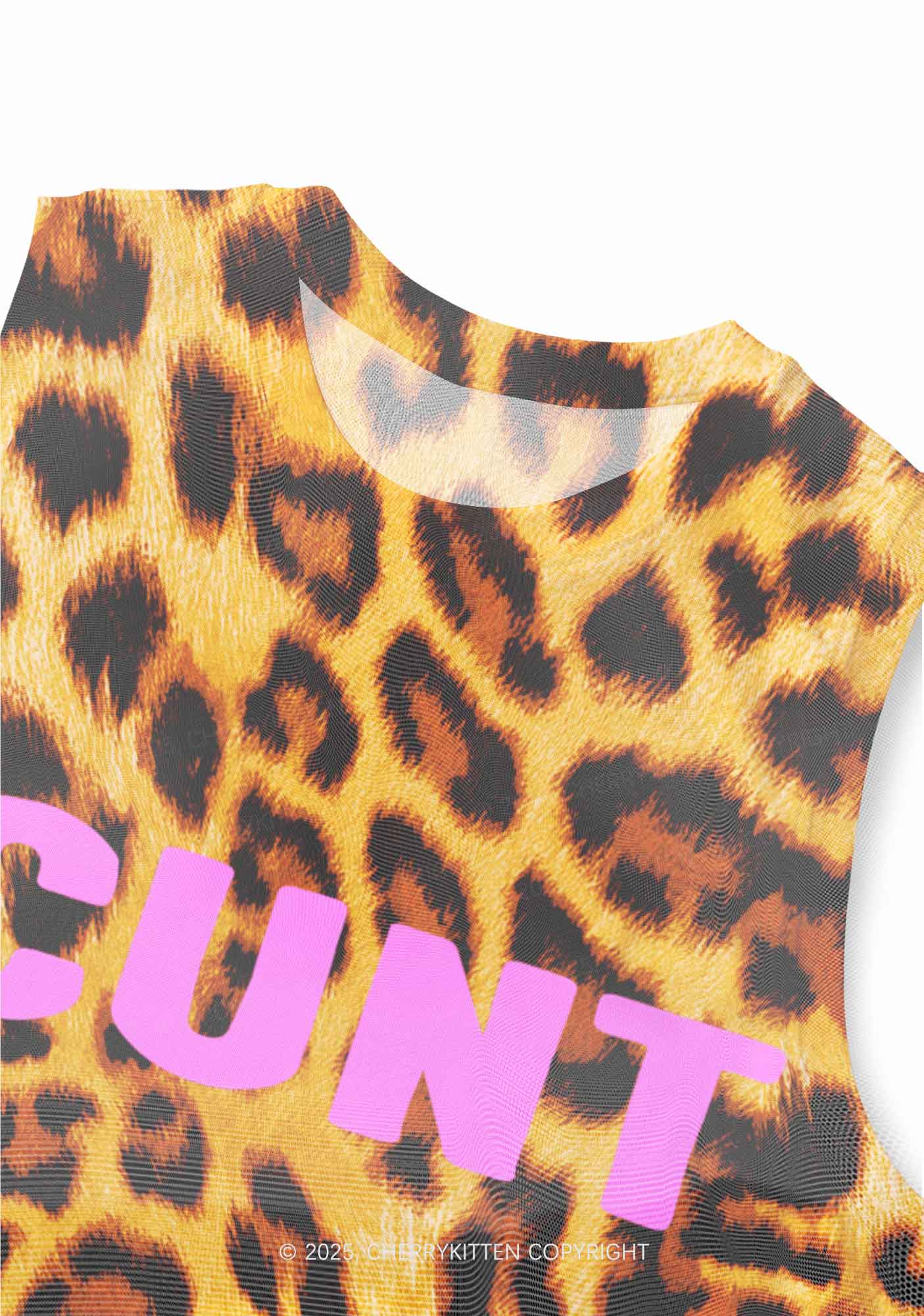 Cxxt Leopard Y2K Mesh Muscle Tank Cherrykitten